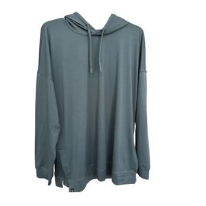 Barefoot Dreams Hoodie Womens XL Blue Malibu Collection Butterchic Relaxed #Z5-3